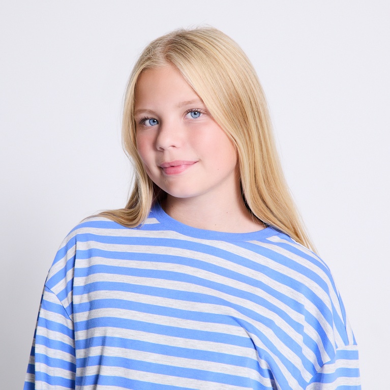 Striped longsleeve tee "Ammie star" Blue